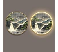 AZQOHMIS Decoración de Pared LED, Arte Mural con Control Remoto, esculturas de Pared 3D