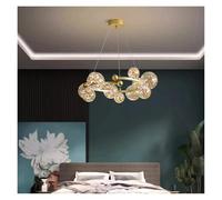 AZQOHMIS Decoración Hogar Moderno Lámparas Comedor Lámparas Colgantes Modernas Lámpara Colgante Iluminación Interior Lámpara de Araña LED Sala de Estar Contemporánea (Blanco Frío, Dorado 12 Cabezas)