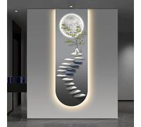 AZQOHMIS Escultura de Pared LED con Superficie translúcida Lisa para la decoración de dormitorios, comedores y oficinas en casa.