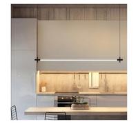 AZQOHMIS Lámpara Colgante Minimalista de Tira Lineal para Restaurante o Comedor, lámparas Colgantes LED Modernas para Oficina o Cocina (con atenuación remota).