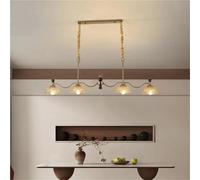 AZQOHMIS Lámpara Colgante Moderna de 4 Luces Color Oro, Estilo Americano, araña de Cristal, araña de Techo Vintage, Elegante