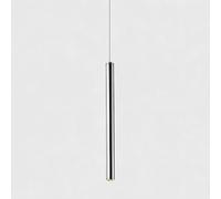 AZQOHMIS Lámpara Colgante Moderna de Tubo Largo Cromado, luminaria de Techo Industrial Lineal Plateada para Dormitorio, Sala de Estar y Comedor (50 cm/19,69")