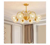 AZQOHMIS Lámpara Colgante para Dormitorio, Luces LED para Interiores, candelabros Decorativos para Sala de Estar, para Cocina (Blanco frío, 8 Cabezales)