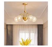 AZQOHMIS Lámpara Colgante para Dormitorio, Luces LED para Interiores, candelabros para decoración de Sala de Estar, para Cocina (luz de Tres Colores, 5 Cabezales)