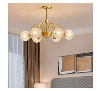 AZQOHMIS Lámpara Colgante para Dormitorio, Luces LED para Interiores, candelabros para decoración de Sala de Estar, para Cocina (luz de Tres Colores, 6 Cabezales)