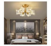 AZQOHMIS Lámpara de araña de Lujo para Restaurante, Estudio, salón de té, vestíbulo, Dormitorio posmoderno, Accesorios de iluminación Interior, para Cocina (luz cálida, 6 Luces)