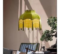 AZQOHMIS Lámpara de araña Francesa de Lujo Vintage con borlas, lámpara Colgante con Soporte de Techo Dorado para Comedor (cambiable, 47 cm)