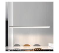 AZQOHMIS Lámpara de araña Lineal LED Moderna para Comedor, Oficina, Barra, iluminación de Isla de Cocina, lámpara Minimalista Negra contemporánea (luz Neutra, 100 cm de Largo, Blanca).