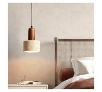 AZQOHMIS Lámpara de araña nórdica de travertino, Estilo japonés, lámparas Colgantes de travertino para Bar, mesilla de Noche, Cocina, Estilo contemporáneo (luz Natural, A)