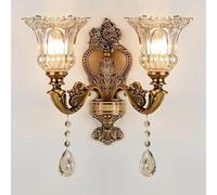 AZQOHMIS Lámpara de Pared Retro de Cristal Estilo Europeo, Luces de mesilla de Noche, lámparas de Pared Colgantes para Sala de Estar, Dormitorio, Pasillo, Elegante (4)