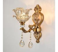 AZQOHMIS Lámpara de Pared Retro de Cristal Estilo Europeo, Luces de mesilla de Noche, lámparas de Pared Colgantes para Sala de Estar, Dormitorio, Pasillo, Elegante (1)