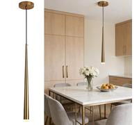 AZQOHMIS Lámparas Colgantes Modernas de Tubo Largo, lámpara Colgante cónica Tricolor, lámpara de araña nórdica para Isla de Cocina, Dormitorio, mesita de Noche, Restaurante, baño.