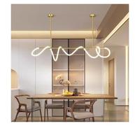 AZQOHMIS Lámparas de araña nórdicas para el hogar, lámparas de Techo para Sala de Estar, lámparas Colgantes LED para Cocina (Dorado, Blanco frío).