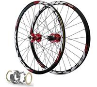AZQOHMIS Llanta de Bicicleta MTB con Freno de Disco de 26 Pulgadas, 32 radios, Rueda Delantera y Trasera de 27,5 Pulgadas, bujes de 29 Pulgadas con rodamientos sellados QR