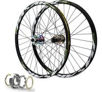 AZQOHMIS Llanta de Bicicleta MTB con Freno de Disco de 26 Pulgadas, 32 radios, Rueda Delantera y Trasera de 27,5 Pulgadas, bujes de 29 Pulgadas con rodamientos sellados QR