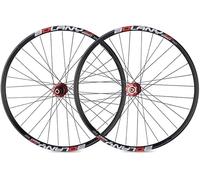 AZQOHMIS Llantas MTB de 27,5/29", llanta para Bicicleta MTB, Juego de Ruedas para Freno de Disco, llanta para Bicicleta de montaña, buje de Eje pasante de 32 Agujeros para 8-9-10-11 velocidades.
