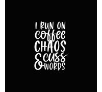 AzQuest Etiqueta engomada del coche de vinilo de las palabras del caos y del caos del café divertido | coches camiones furgonetas paredes portátil | blanco | 6 pulgadas | AZQ222
