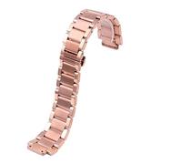 AZSHIW 21 * 13MM 27 * 19 Compatible con correa de reloj HUBLOT Classic Fusion Big Bang con boca elevada Correa de reloj de acero inoxidable Accesorios de correa de acero(Rose gold,27.19mm)