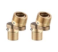 AZSHIW Adaptador de grifo ducha curvo, montaje en pared esquina, tornillo excéntrico ajustable giratorio 360 °, pie ángulo Universal(2PCS)