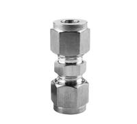 AZSHIW Codo en T cruzado 1/8 "1/4" 3/8 "1/2" 3/4 "1" 3 4 5 6 8 10-30 mm OD Conector de unión compresión doble férula Acero inoxidable 304(Straight,3.175mm 1l8 Inch)
