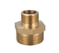 AZSHIW Compatible con 50 Uds. Conector de boquilla hexagonal tubo latón 1/8 "1/4" 3/8 "1/2" 3/4 "1" BSP conector adaptador rápido rosca macho(3l8 to 3l4)