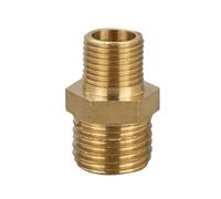 AZSHIW Compatible con 50 Uds. Conector de boquilla hexagonal tubo latón 1/8 "1/4" 3/8 "1/2" 3/4 "1" BSP conector adaptador rápido rosca macho(1l8 to 1l4)