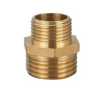 AZSHIW Compatible con 50 Uds. Conector de boquilla hexagonal tubo latón 1/8 "1/4" 3/8 "1/2" 3/4 "1" BSP conector adaptador rápido rosca macho(3l8 to 1l2)