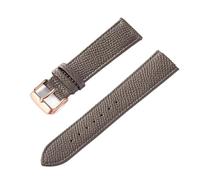 AZSHIW Compatible con accesorios de correa de reloj de cuero de 18MM, 20MM, 22MM y 24MM de capa de piel de becerro(Elephant gray rose,18mm)