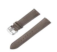 AZSHIW Compatible con accesorios de correa de reloj de cuero de 18MM, 20MM, 22MM y 24MM de capa de piel de becerro(Elephant gray,16mm)