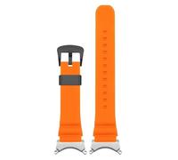 AZSHIW Compatible con Citizen BJ8050 BJ8050-08E Cabezal de conexión orejeta acero inoxidable Silicona(Orange black)