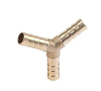 AZSHIW Compatible con conector de tubería púas latón, codo recto, forma TYX, 2, 3 y 4 vías, compatible tubo agua cobre 6 mm a 19, 8, 10, 14, 16(Y 3 WAY,12MM BARB_1PCS)