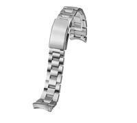 AZSHIW Compatible con correa de acero inoxidable macizo TAG HEUER serie 300 WAY201A WAY211 ABA0927 Correas de reloj de acero curvadas for hombre Pulsera de 20,5 mm y 21,5 mm(20.5mm)