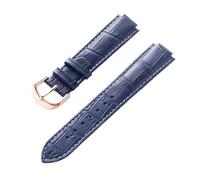 AZSHIW Compatible con correa de cuero de repuesto Cartier globo azul Hebilla elevada for hombre y mujer 14X8 16X9 18X11 20X12 Accesorios de correa(Royal blue rose,18X10mm)