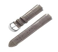 AZSHIW Compatible con correa de cuero de repuesto Cartier globo azul Hebilla elevada for hombre y mujer 14X8 16X9 18X11 20X12 Accesorios de correa(Grey,18X11mm)