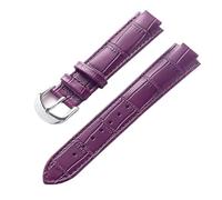 AZSHIW Compatible con correa de cuero de repuesto Cartier globo azul Hebilla elevada for hombre y mujer 14X8 16X9 18X11 20X12 Accesorios de correa(Purple,16X9mm)