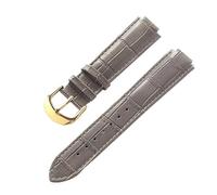 AZSHIW Compatible con correa de cuero de repuesto Cartier globo azul Hebilla elevada for hombre y mujer 14X8 16X9 18X11 20X12 Accesorios de correa(Grey Gold Buckle,18X10mm)