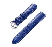 AZSHIW Compatible con correa de cuero de repuesto Cartier globo azul Hebilla elevada for hombre y mujer 14X8 16X9 18X11 20X12 Accesorios de correa(Blue,16X9mm)