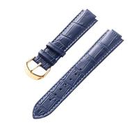 AZSHIW Compatible con correa de cuero de repuesto Cartier globo azul Hebilla elevada for hombre y mujer 14X8 16X9 18X11 20X12 Accesorios de correa(Royal blue gold,16X9mm)