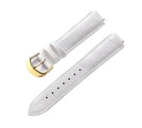 AZSHIW Compatible con correa de cuero de repuesto Cartier globo azul Hebilla elevada for hombre y mujer 14X8 16X9 18X11 20X12 Accesorios de correa(White Gold Buckle,18X10mm)