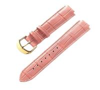 AZSHIW Compatible con correa de cuero de repuesto Cartier globo azul Hebilla elevada for hombre y mujer 14X8 16X9 18X11 20X12 Accesorios de correa(Peach pink gold,18X11mm)