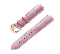 AZSHIW Compatible con correa de cuero de repuesto Cartier globo azul Hebilla elevada for hombre y mujer 14X8 16X9 18X11 20X12 Accesorios de correa(Pink rose buckle,16X8mm)