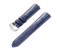 AZSHIW Compatible con correa de cuero de repuesto Cartier globo azul Hebilla elevada for hombre y mujer 14X8 16X9 18X11 20X12 Accesorios de correa(Royal blue,14X8mm)