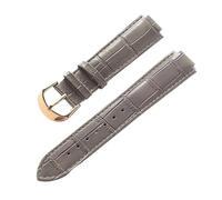 AZSHIW Compatible con correa de cuero de repuesto Cartier globo azul Hebilla elevada for hombre y mujer 14X8 16X9 18X11 20X12 Accesorios de correa(Grey Rose Buckle,22X14mm)
