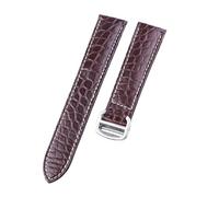 AZSHIW Compatible con correa de reloj 16 17 18 20 22 mm Compatible con accesorios Cartier London Solo for hombres y mujeres(Brown white line,16)