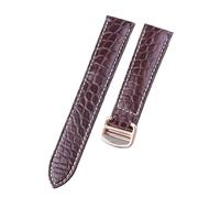 AZSHIW Compatible con correa de reloj 16 17 18 20 22 mm Compatible con accesorios Cartier London Solo for hombres y mujeres(White line rose,17)