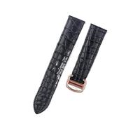 AZSHIW Compatible con correa de reloj 16 17 18 20 22 mm Compatible con accesorios Cartier London Solo for hombres y mujeres(Black rose buckle,20)