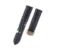 AZSHIW Compatible con correa de reloj 16 17 18 20 22 mm Compatible con accesorios Cartier London Solo for hombres y mujeres(Black gold buckle,13)