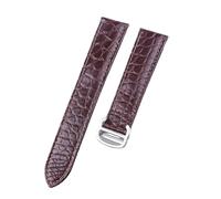 AZSHIW Compatible con correa de reloj 16 17 18 20 22 mm Compatible con accesorios Cartier London Solo for hombres y mujeres(Brown silver buckle,17)