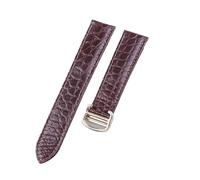 AZSHIW Compatible con correa de reloj 16 17 18 20 22 mm Compatible con accesorios Cartier London Solo for hombres y mujeres(Brown gold buckle,15)
