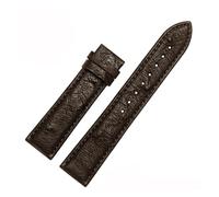 AZSHIW Compatible con correa de reloj de 18 mm, 20 mm, 21 mm, 22 mm, correa de cuero de avestruz, universal, compatible con correa de reloj Tissot Omega Plum, negro y verde(Brown-no buckle,20mm)